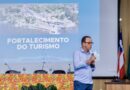 Apresentação com o tema “Fortalecimento do Turismo de Cairu” durante a reunião aberta do COMTUR de Cairu